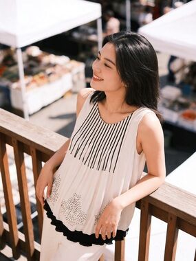 Anthropologie Rio Rao Boho Tunic Tank size Medium
